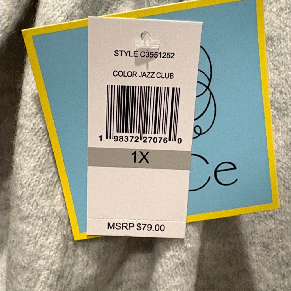 NEW!  Cece - Women's Christmas Holiday Sweater. Size XXL.  Grey. Believe. NWT - Picture 8 of 14